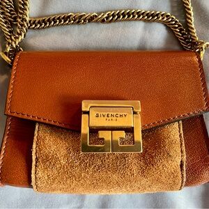 Givenchy Brown Leather and Suede Belt / Crossbody Bag